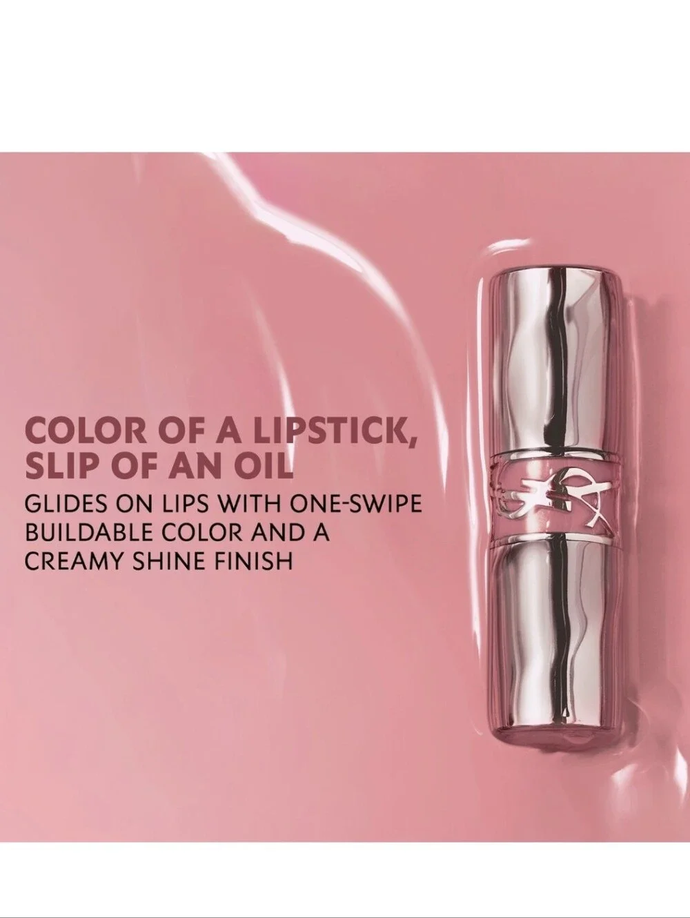 YSL Love Shine High Shine Caring Lipstick: Wet Guava 214, .11oz (Full Size), NIB